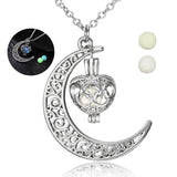 Glow In The Dark Necklace Moon Square Heart – Jewelry Gift Ideas — 3