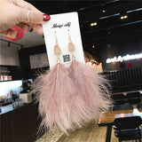Feather Earrings With Long Tassel Super Fairy – Meaningful Gifts — 4