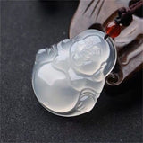 High Ice Chalcedony Guanyin Peace Buckle Agate – Jewelry Gift Ideas — 7