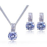 Zircon Inlaid Simple Earring Necklace – Jewelry Gift Ideas — 5
