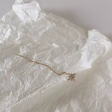 Women's Simple Chain Silver Pin Earrings – Gifts for Her — 2