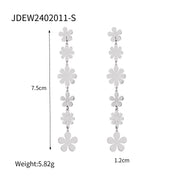 Women's 18K Gold Little Daisy Earrings – Gifts for Her — 5