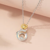 Fashion Circle Crystal Sunflower Necklace – Jewelry Gift Ideas — 1