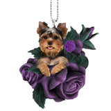 Rose Dog Acrylic Flat Pendant – Jewelry Gift Ideas — 14