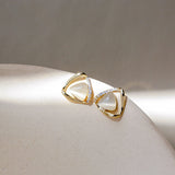 Silver Needle Opal Earrings Temperament Geometric – Stylish Gifts — 5