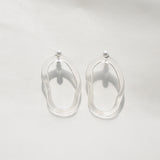 Clear Resin Pearl Oval Earrings Women – Gifts for Her — 2