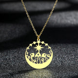 Moon And Star Mushroom Pendant Necklace Fairy – Jewelry Gift Ideas — 1