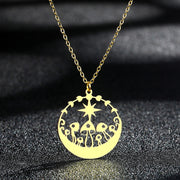 Moon And Star Mushroom Pendant Necklace Fairy – Jewelry Gift Ideas — 1