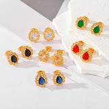 Fashion Multi-color Zircon Stud Earrings Female – Stylish Gifts — 1