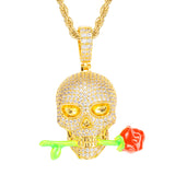 Luminous Epoxy Rose Skull Pendant – Jewelry Gift Ideas — 10