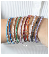 Colorful Zircon Stretch Bracelet Titanium Steel – Jewelry Gift Ideas — 15