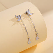 S925 Butterfly Zircon Tassel Earrings Women's – Jewelry Gift Ideas — 2