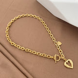 Hollow Heart OT Buckle Love Necklace – Jewelry Gift Ideas — 2