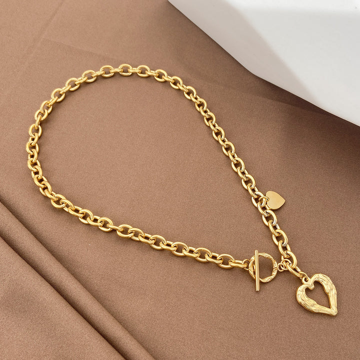 Hollow Heart OT Buckle Love Necklace – Jewelry Gift Ideas — 2