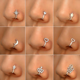 Creative Star Heart Crown Nose Ring Piercing Ornament – Stylish Gifts — 9