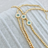 Beaded 18K Copper-plated Gold Lucky Blue Eyes – Jewelry Gift Ideas — 9