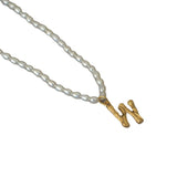 Rice Pearl Fashion Simple Letter Pendant Necklace – Jewelry Gift Ideas — 7
