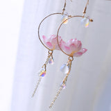Fairy Temperament Handmade Flower Round Earrings – Meaningful Gifts — 4