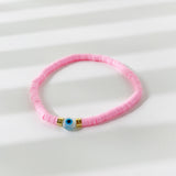 Rainbow Candy Clay Bead Eye Bead Bracelet – Jewelry Gift Ideas — 11