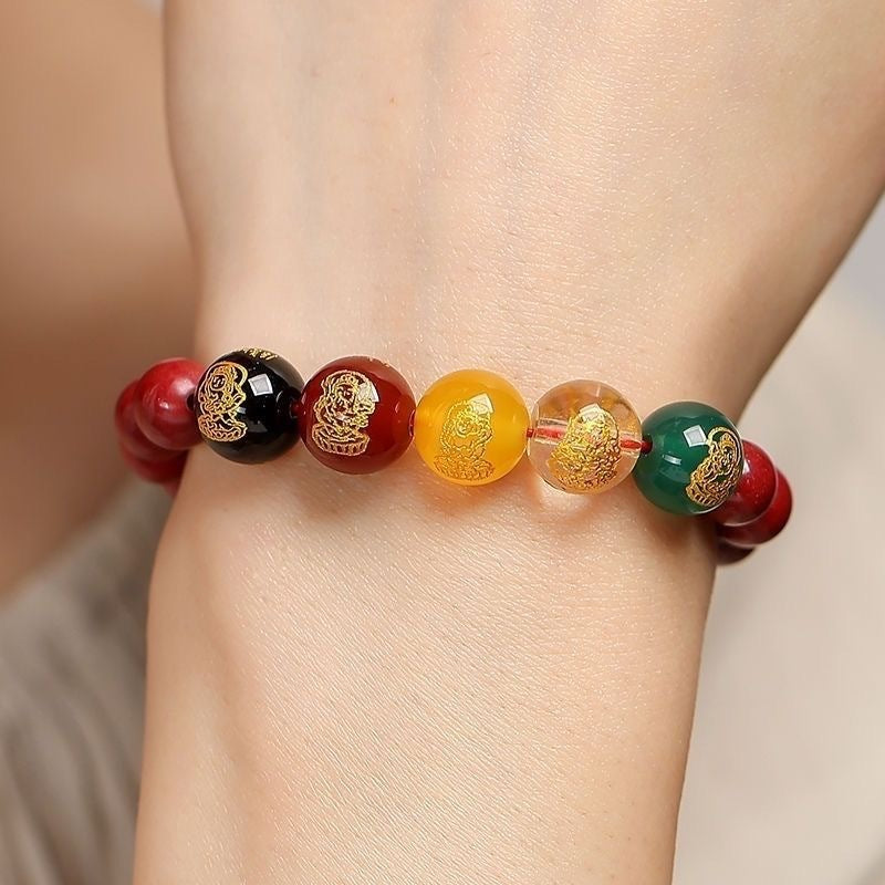 Cinnabar Bracelet Natural Five Gods Of Wealth – Jewelry Gift Ideas — 1