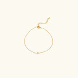 Retro 18K Gold Cross Fine Feet Chain – Stylish Gifts — 4