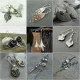 Ancient Silver Leaf Flower Earrings – Stylish Gifts — 5