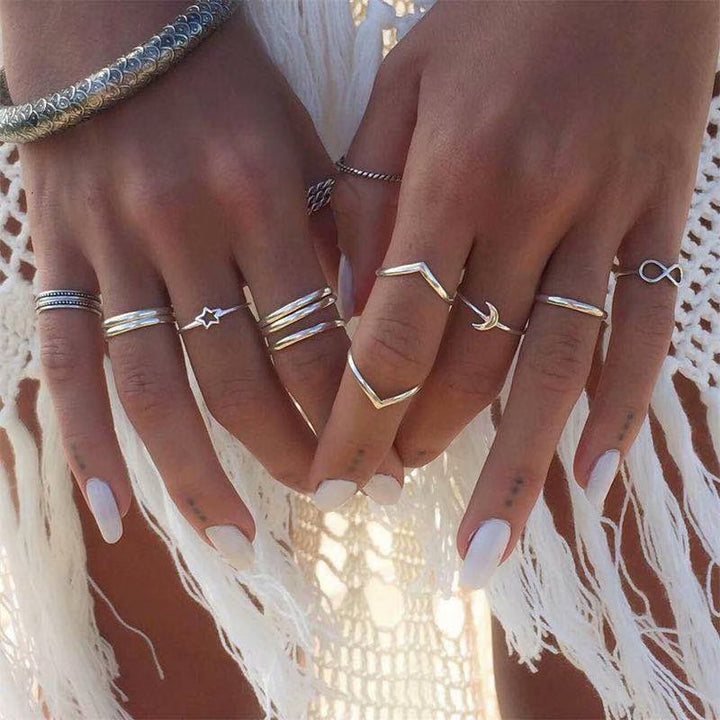 Metal Silver Ring Set – Surprise Gifts — 1