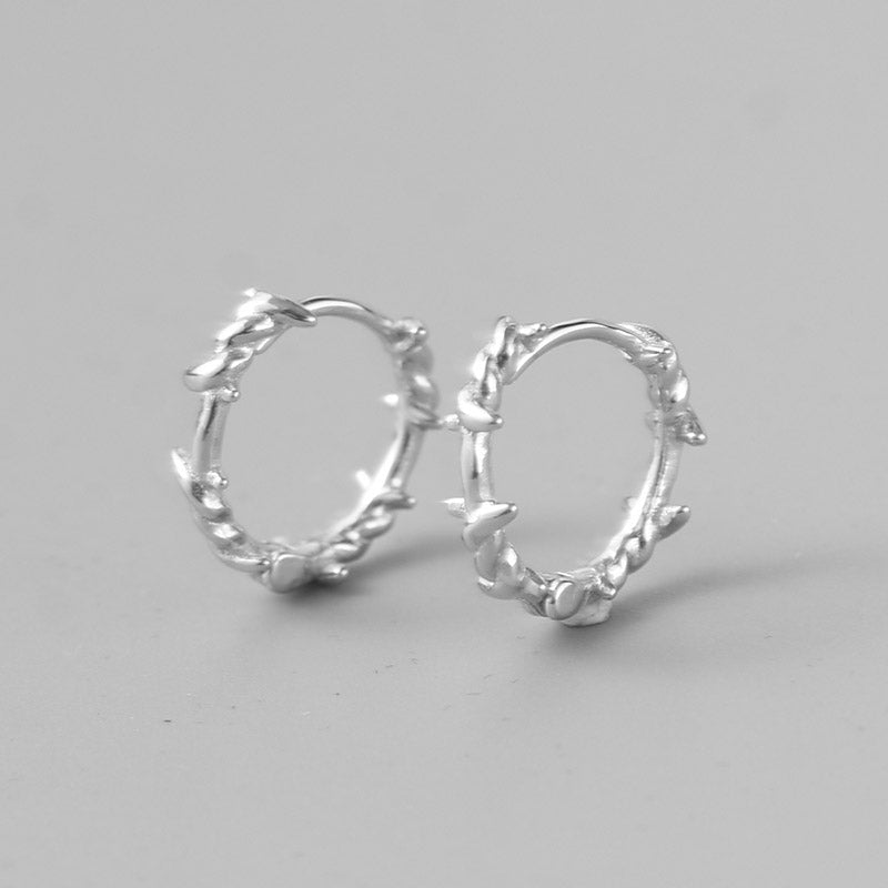 Silver Thorn Ear Buckle Men's Personality Earrings – Gifts for Her — 1