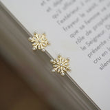 Aestheticism Snowflake Pearl Earrings Ins Female – Gifts for Her — 4