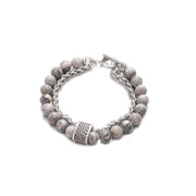 Natural Stone Frosted Bead Chain Beaded Titanium – Jewelry Gift Ideas — 2