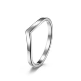 Ladies Glossy Circle Stackable Rose Gold Tail Ring – Meaningful Gifts — 4