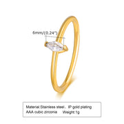 Zircon Gold Ring For Women – Gifts for Her — 10