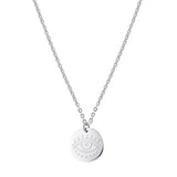Devil's Eye Titanium Steel Necklace 14K Gold – Jewelry Gift Ideas — 7
