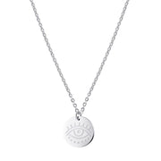 Devil's Eye Titanium Steel Necklace 14K Gold – Jewelry Gift Ideas — 7