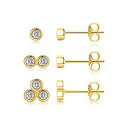 Fashion Pentagram Diamond Stud Earrings – Stylish Gifts — 3
