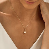 Zircon Pearl Pendant Stainless Steel Thin Chain – Jewelry Gift Ideas — 2