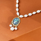 Freshwater Pearl Abalone Shell Necklace Fashion – Jewelry Gift Ideas — 3