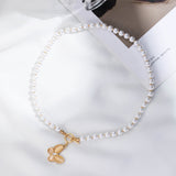 Women's Titanium Steel Pearl Stitching Heart – Jewelry Gift Ideas — 2