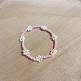 Small Flower Stretch Braided Ring Bead Bracelet – Jewelry Gift Ideas — 2