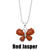 Crystal Agate Butterfly Necklace Pendant Neck – Jewelry Gift Ideas — 3