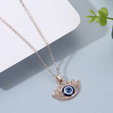 Turkish Eye Necklace Point Diamond Round Blue – Jewelry Gift Ideas — 6