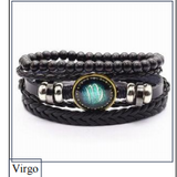 Vintage Braided Leather Cord Set Bracelet – Jewelry Gift Ideas — 3