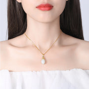 Simple Temperament Sterling Silver Inlay Necklace – Jewelry Gift Ideas — 1