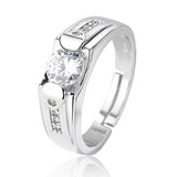 Men's Ring 925 Silver Mosanite Copper Plated Platinum – Gifts for Him — 11
