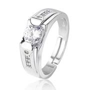 Men's Ring 925 Silver Mosanite Copper Plated Platinum – Gifts for Him — 11