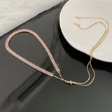 Fashion New Metal Long Tassel Zircon Choker – Jewelry Gift Ideas — 3