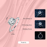 Six Prong 2.75 Carat Women's Diamond Ring Platinum – Gifts for Her — 2