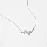 S925 Sterling Silver Wave Heartbeat Necklace – Jewelry Gift Ideas — 6