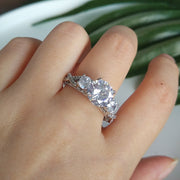 Geometric Circular Ring Female Zircon Ring – Gifts for Her — 1