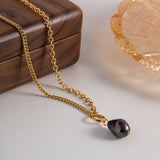 Elegant Vintage Black Pearl Pendant Necklace – Jewelry Gift Ideas — 2